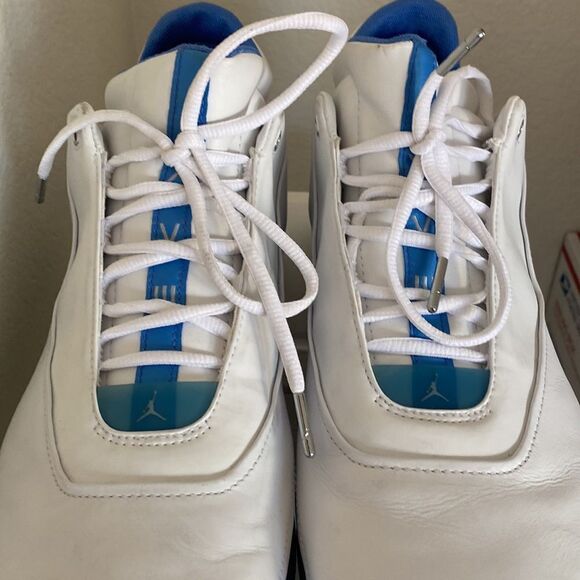 AIR JORDAN 18 Men's White/ University Blue OG Low 306151 104 Size 12